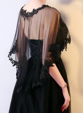小钻扣斗篷结婚纱披肩礼服配饰女