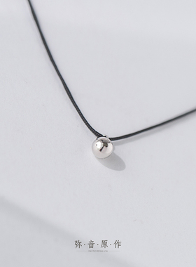 纯银礼物饰品单颗珠子锁骨链