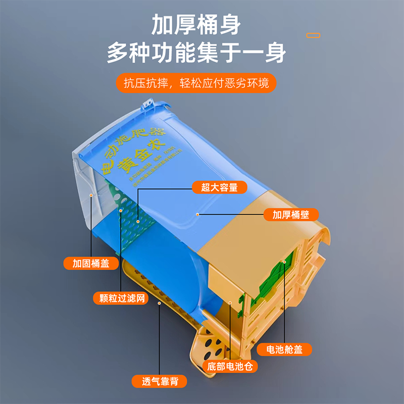 背负式电动施肥器农用多功能撒肥机后背式全自动撒肥料神器投饵机 - 图0