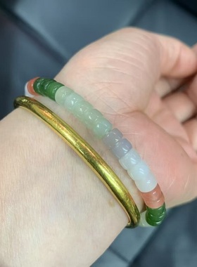 慕初阁和田玉药片珠直切多宝手串