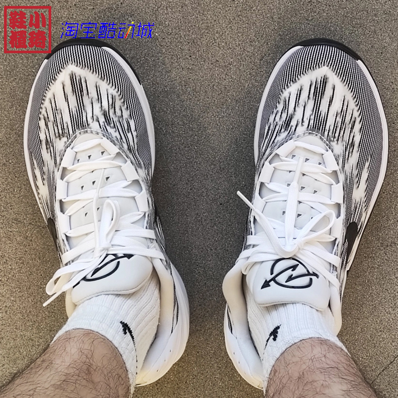 【小琦鞋柜】NikeAir Zoom G TCut 2 EP低帮白黑实战篮球鞋冬季男 - 图2