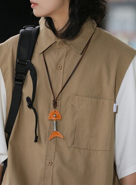 原创皮质气质高级感复古脖链