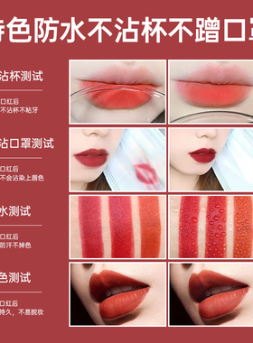 欧莱加正品不沾杯防水不脱色口红