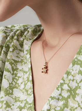 我丨安抚泰迪925银包18K黄金吊坠