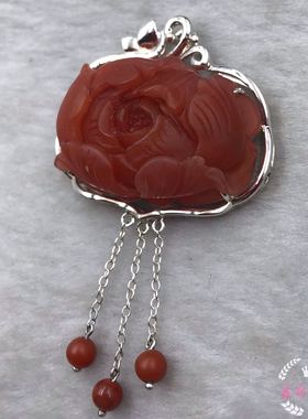 私人925银来图不规则吊坠定制