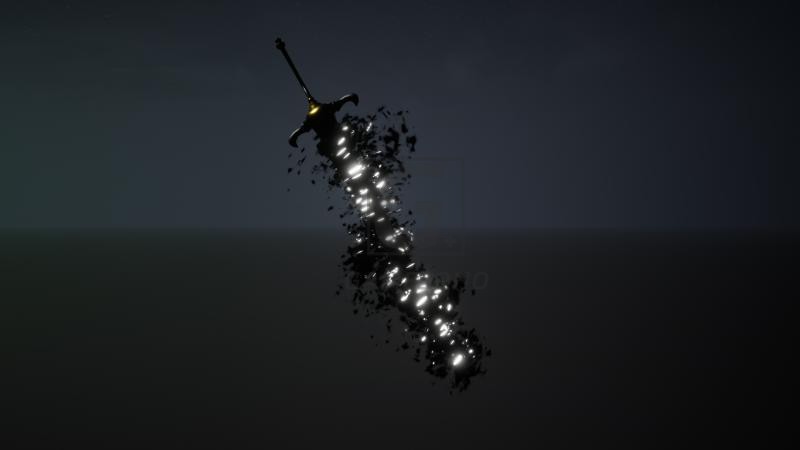 UE4虚幻5武器刀光晕动态附魔发光拖尾粒子Buff特效 Sword FX 426 - 图1