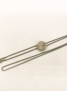 商务轻奢小众设计感钛钢项链吊坠