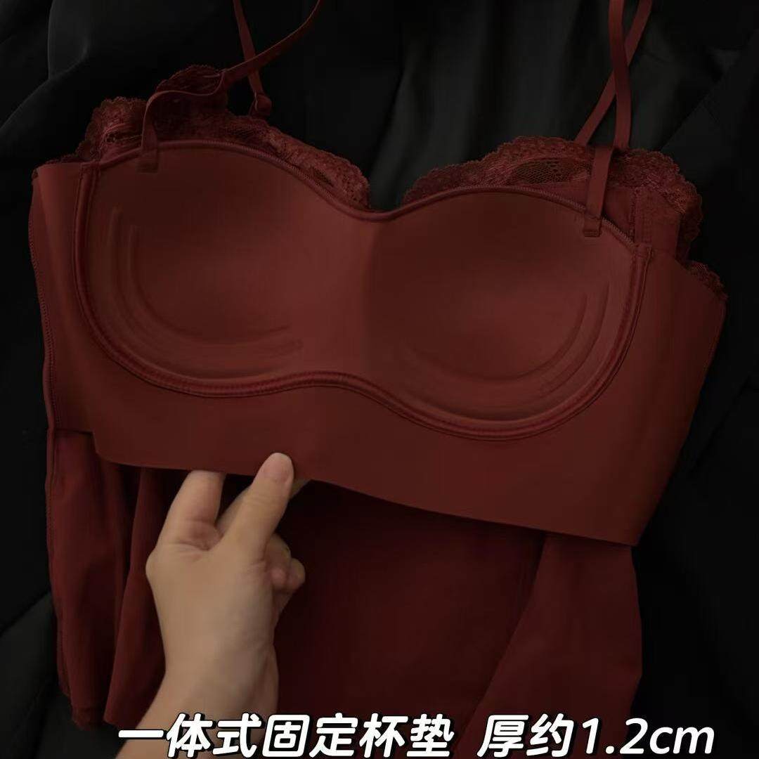 秋冬加绒蕾丝吊带背心女自带胸垫内搭可外穿鱼骨修身保暖打底上衣,淘宝优惠券,粉丝福利购,淘宝优惠卷