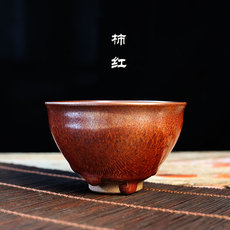 Здание 正宗龙窑柴烧建阳建盏主人茶杯大号陶瓷茶具原矿铁胎柿红天目茶盏
