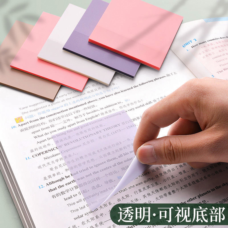 Transparent Sticky Notes with Scrapes Stickers Paper Clear s - 图0