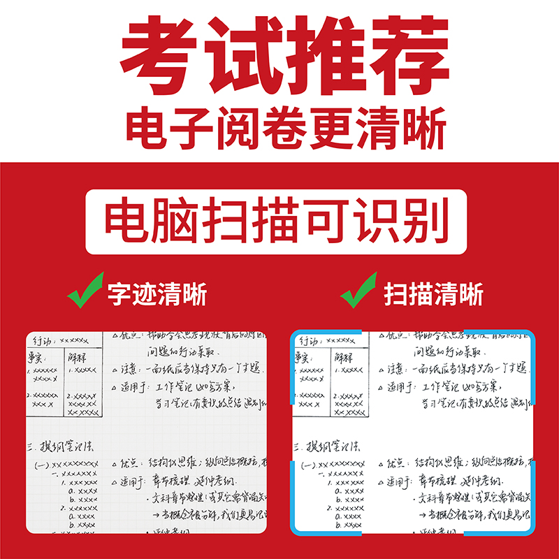 TOME图米按动中性笔0.5子弹头顺滑笔芯水性签字笔学生考试刷题笔-图3