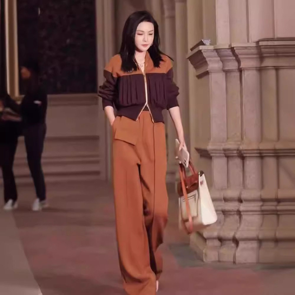 欧货休闲运动套装女秋季时尚感设计感港风卫衣两件套,淘宝优惠券,粉丝福利购,淘宝优惠卷