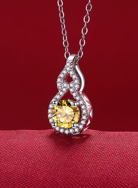 道家福禄莫桑石葫芦项链