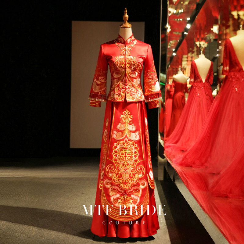 满庭芳秀禾服2020新款女新娘敬酒服 满庭芳旗袍