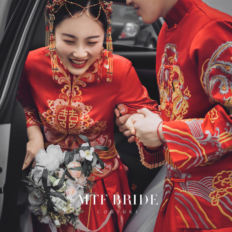 满庭芳秀禾服2020新款女新娘敬酒服 满庭芳旗袍