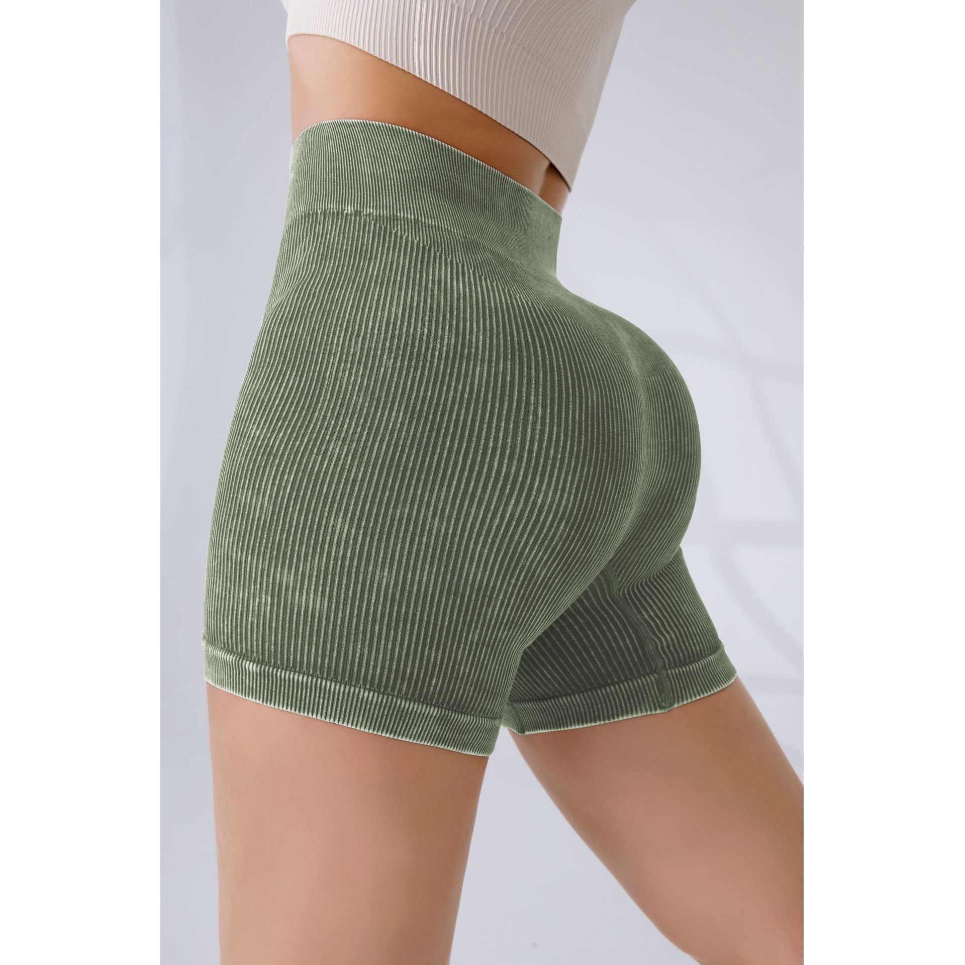 欧版水洗瑜伽裤女夏季高腰提臀速干紧身跑步健身裤螺纹纯色运动裤,淘宝优惠券,粉丝福利购,淘宝优惠卷