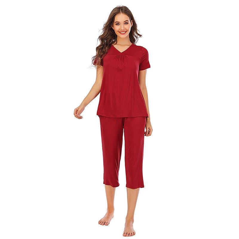 速卖通亚马逊春夏新款欧美女装套装休闲家居服领睡衣,淘宝优惠券,粉丝福利购,淘宝优惠卷