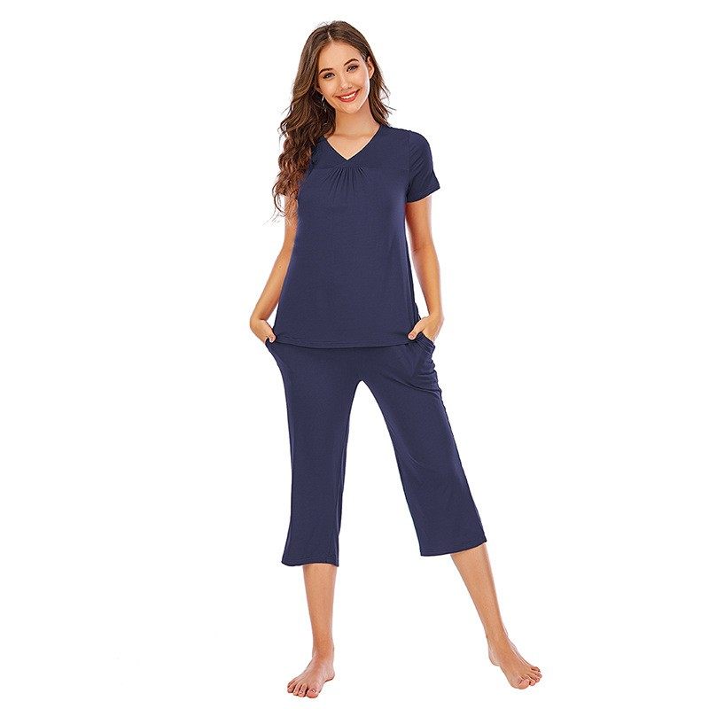 速卖通亚马逊春夏新款欧美女装套装休闲家居服领睡衣,淘宝优惠券,粉丝福利购,淘宝优惠卷