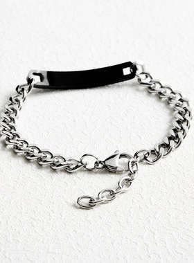 欧美速卖通热销光面手饰钛钢情侣手链个性高中生情人节礼物不变色