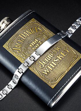 欧美饰品纯钛钢男式手链潮个性朋克风不锈钢手链男霸气复古手表链