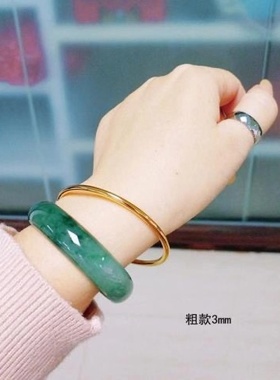 大码大号手镯钛钢女胖妹细不掉色