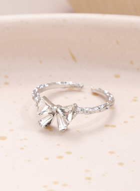 Cute Women Ring甜美少女心可爱蝴蝶结开口可调节戒指女生戒指环