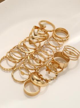 25pcs Foot Ring欧美星星月亮开口脚戒25件套可调节沙滩戒脚指环