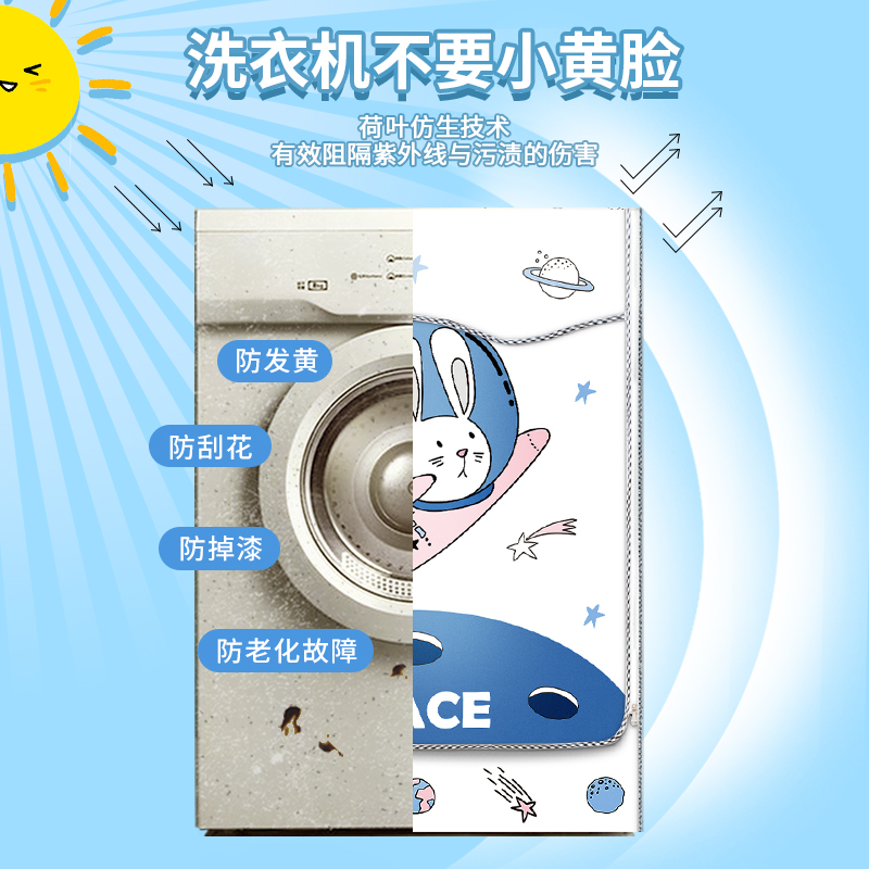 西门子9kg公斤XQG90-WG42A2Z01W洗衣机罩防水防晒滚筒防尘套通用-图2