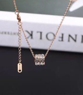 朵朵韩版时尚风玫瑰金钛钢锁骨链