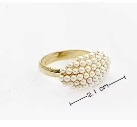 高贵风圆形珍珠戒指