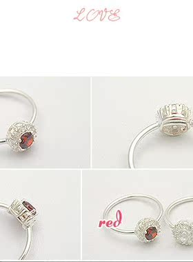 滢朵朵韩风饰品 小小花朵 闪亮戒指  A00002