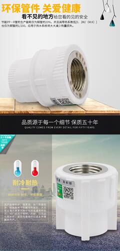 ppr内丝直接内牙直接20 4分25 6分 1寸 PPR水管管件配件正品直销 - 图1