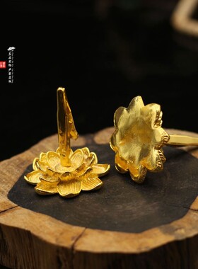 合金香架多功能莲花香夹香座