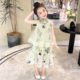 Hanfu ເດັກຍິງ dress summer ໃຫມ່ແບບຈີນ shawl ຕາຫນ່າງຂອງເດັກນ້ອຍ princess dress ແບບຕາເວັນຕົກຂອງ dress ເດັກຍິງແບບຈີນ