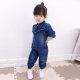 ເດັກນ້ອຍ Denim Jumpsuit Spring and Autumn Workwear Outing Wear