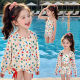 ຊຸດລອຍນ້ຳເດັກຍິງ summer style cherry polka dot Children's Princess swimsuit split baby girl suspender swimsuit