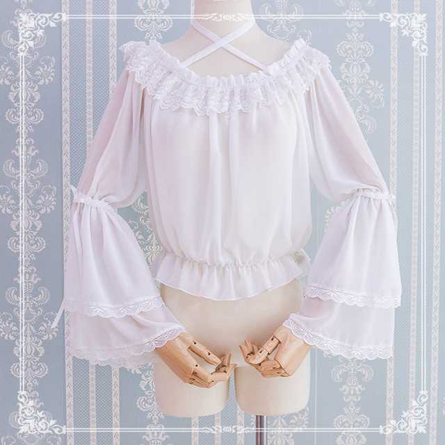 ເສື້ອຢືດແຂນຂາຍາວ Lolita lace chiffon