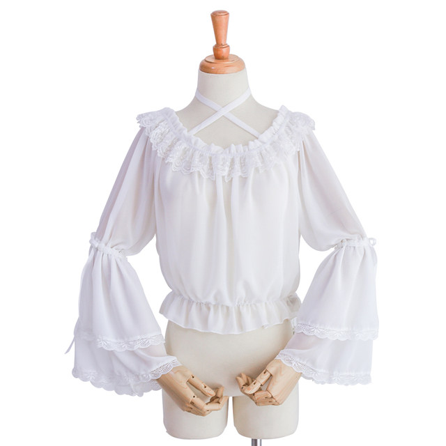 ເສື້ອຢືດແຂນຂາຍາວ Lolita lace chiffon