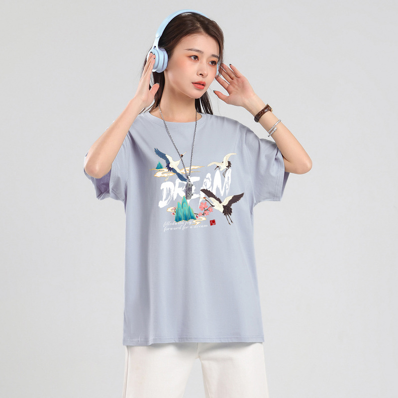 真维斯女装时尚印花短袖T恤