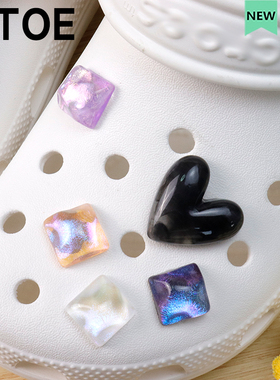 星眸方形石Crocs洞洞鞋配
