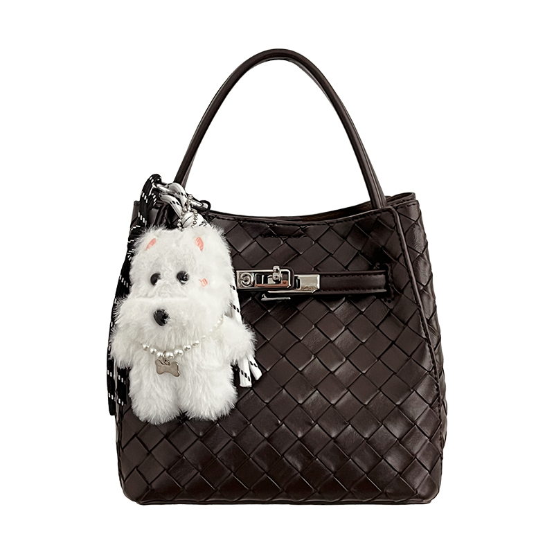 原创·小瑞靓包 雪夜归途 编织水桶包包女2025新款手提单肩斜挎包 - 图3