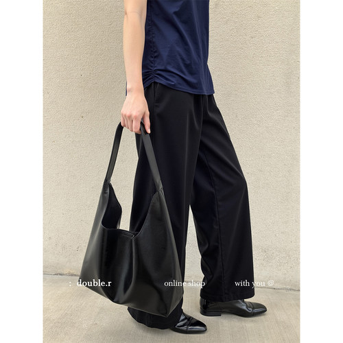 原创·小瑞靓包 绀碧浮波 慵懒软皮托特包包女2025新款单肩腋下包 - 图0