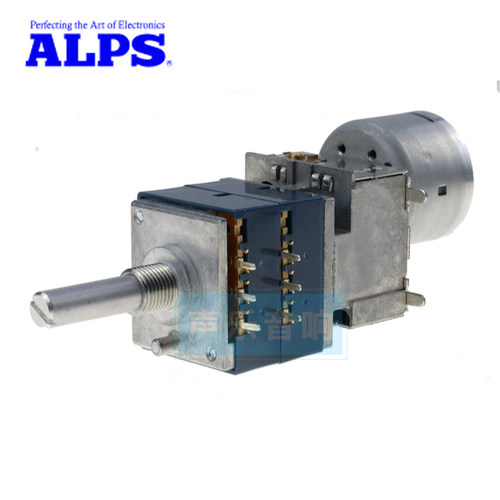 原装日本ALPS RK27型 25mm柄长带马达双联电位器A10K A50K A100K - 图2
