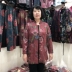 Fenfei Yan kẻ sọc áo mẹ trong phần dài của mùa xuân và mùa thu mỏng phần 40-50 tuổi áo cũ của bà ngoại mùa thu - Quần áo của mẹ váy đẹp tuổi trung niên Quần áo của mẹ