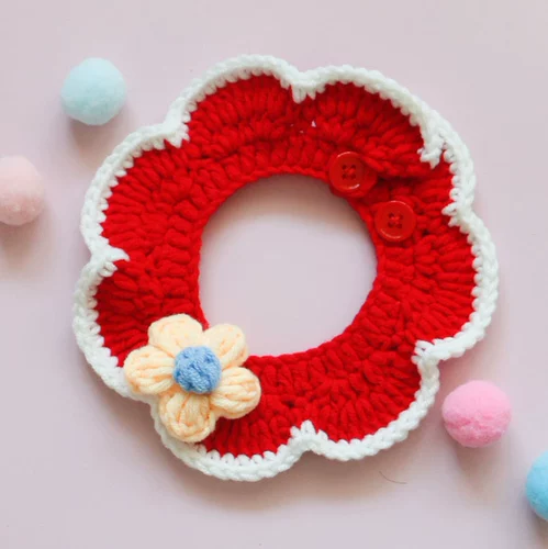 Чокер, шерстяной шарф, трикотажный нагрудник, слюнявчик, аксессуар