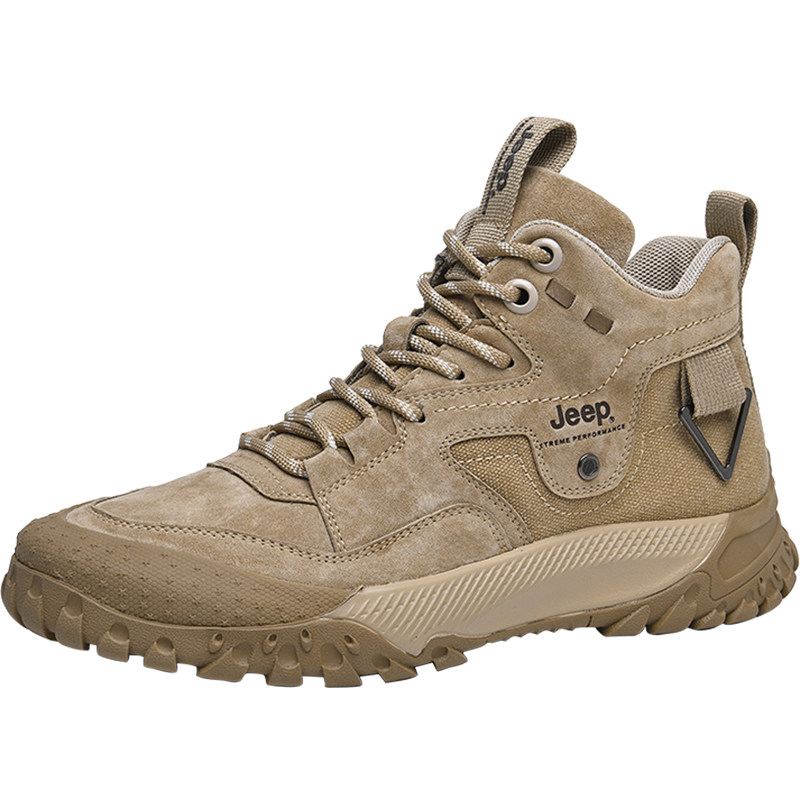 jeep高帮鞋男士春秋户外登山运动鞋真皮防滑马丁靴休闲复古工装靴,淘宝优惠券,粉丝福利购,淘宝优惠卷