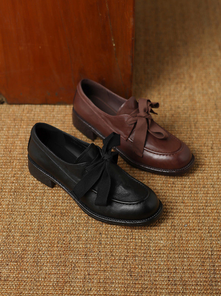 2026新款真皮复古风小个子轻便洋气高级气质百搭深口单鞋,淘宝优惠券,粉丝福利购,淘宝优惠卷