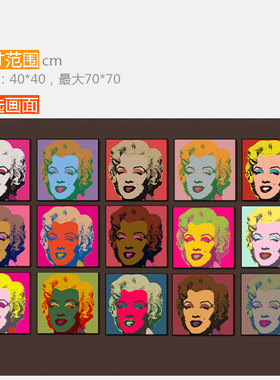 艺术风安迪沃霍尔梦露前卫装饰画