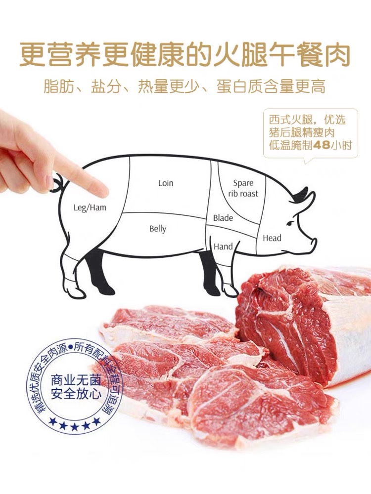 【松仁火腿午餐肉】东北松仁/纯正黑猪肉/来自大森林深处的食-图0