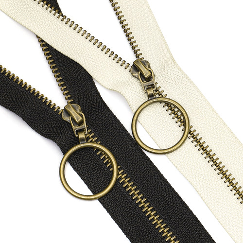 3号古铜色金属牙拉链 4.5米+10个古铜圆圈拉头=1包 箱包DIY适用 - 图0